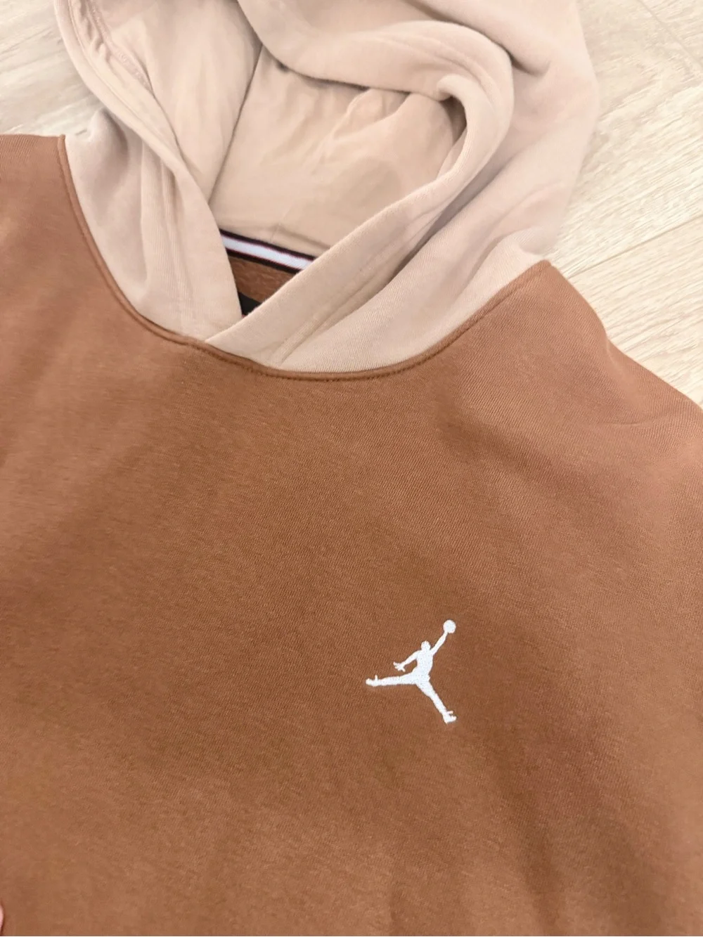 Jordan Two-Tone Brown & Tan Pullover Hoodie